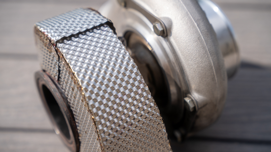G35 turbo heat shield 316L with ceramic core — MUZ Fabrication
